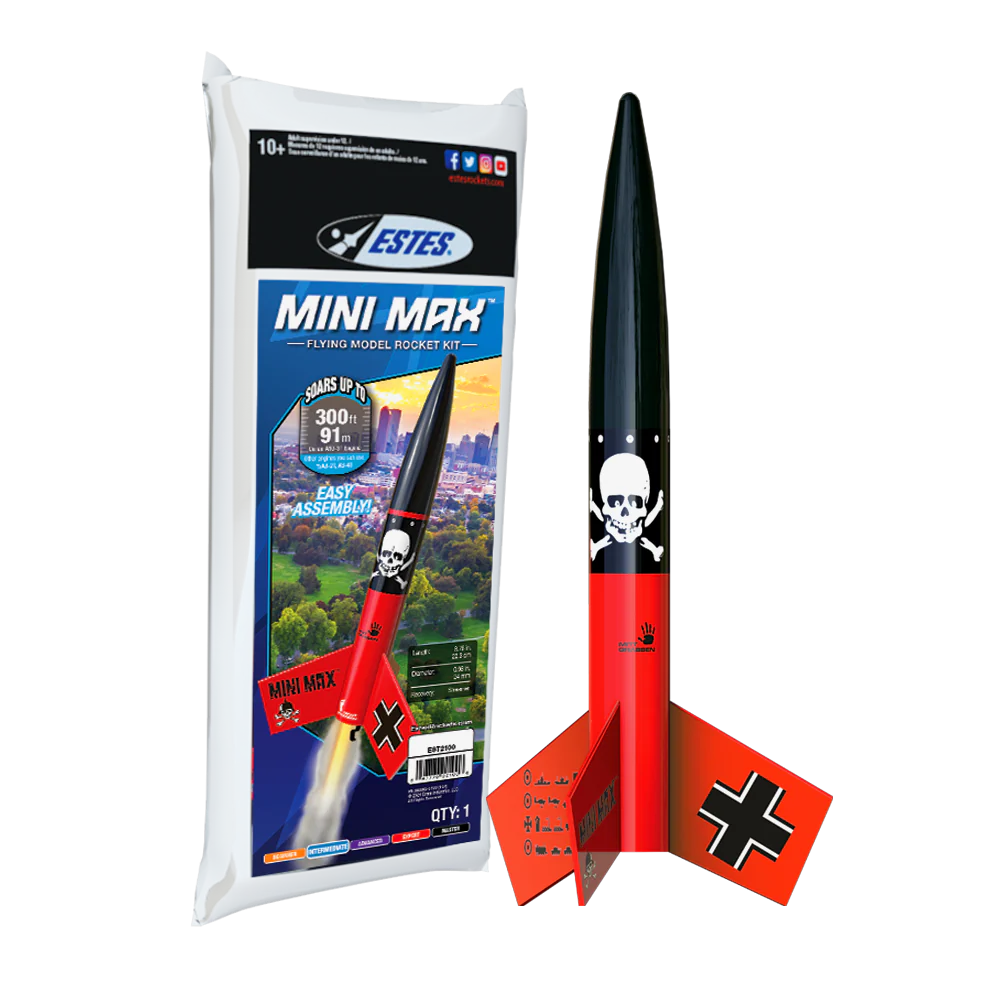 Estes 2100 Mini Der Red Max Model Rocket Kit