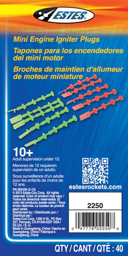 Estes 1/4A 1/2A A3 A10 Starter Plugs (5 Orange,5 Green) - EST2250