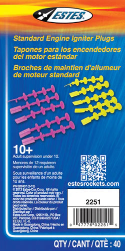 Estes 1/2A6 A8 B4 B6 C6 E12 Starter Plugs (5 Mag, 5 Grn - EST2251