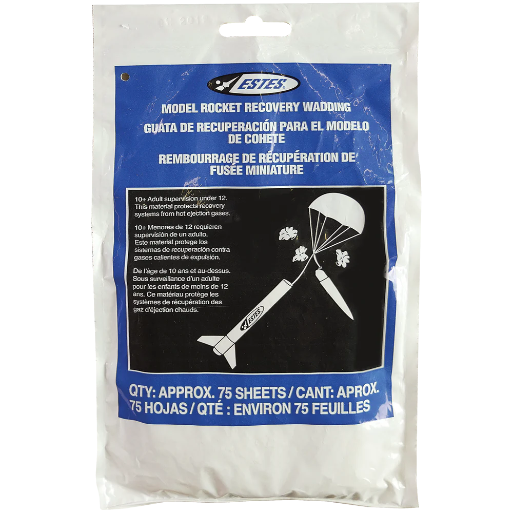 Estes 2274 Recovery Wadding (75 sq)