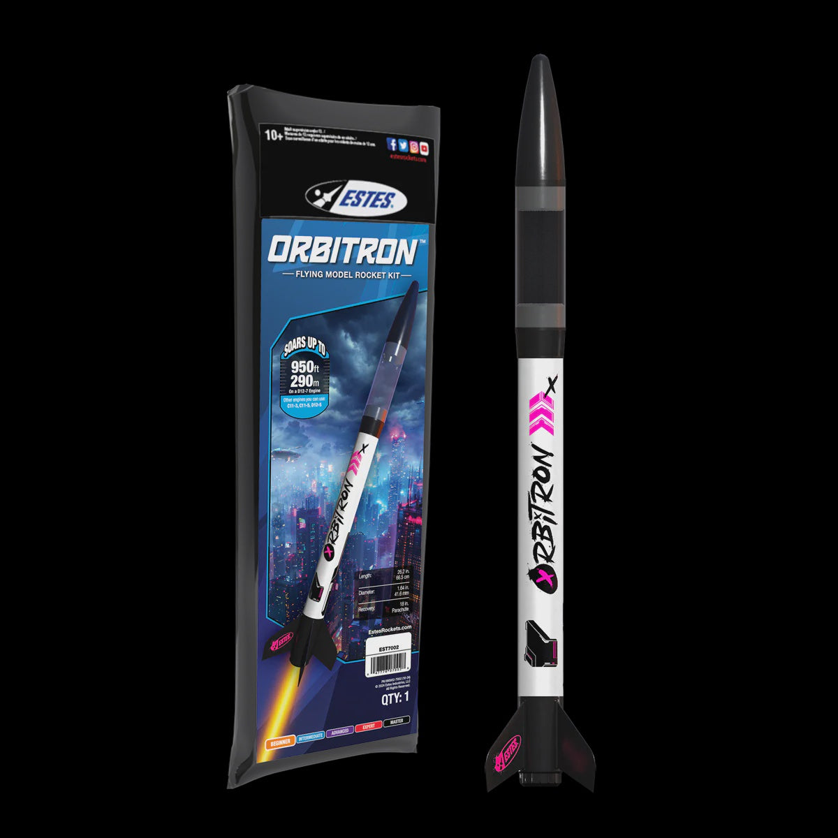 Estes 7002 Orbitron High Flying C&D Engine Clear Pay Load -Beginner