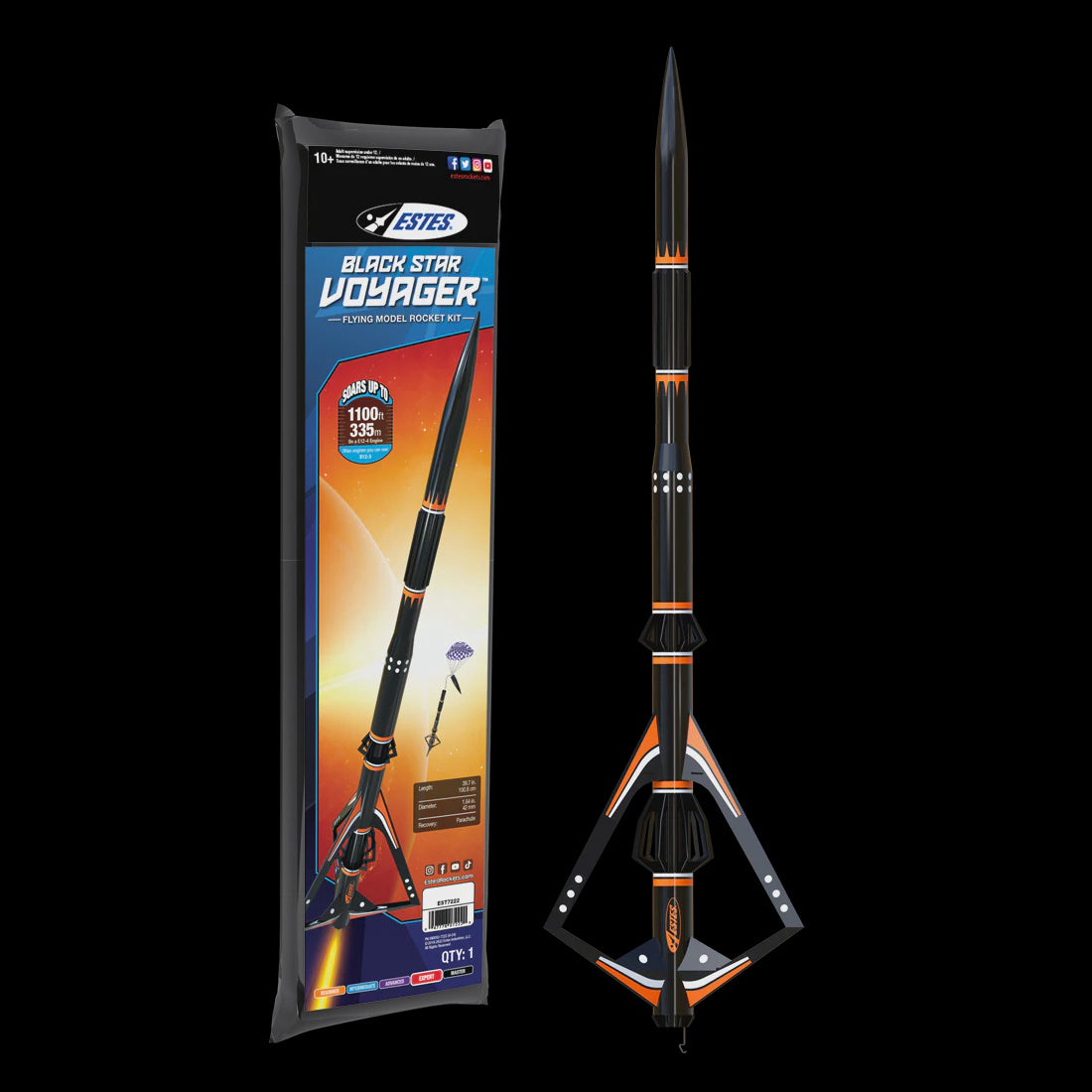 Estes 7222 Black Star Voyager Model Rocket Kit - Expert