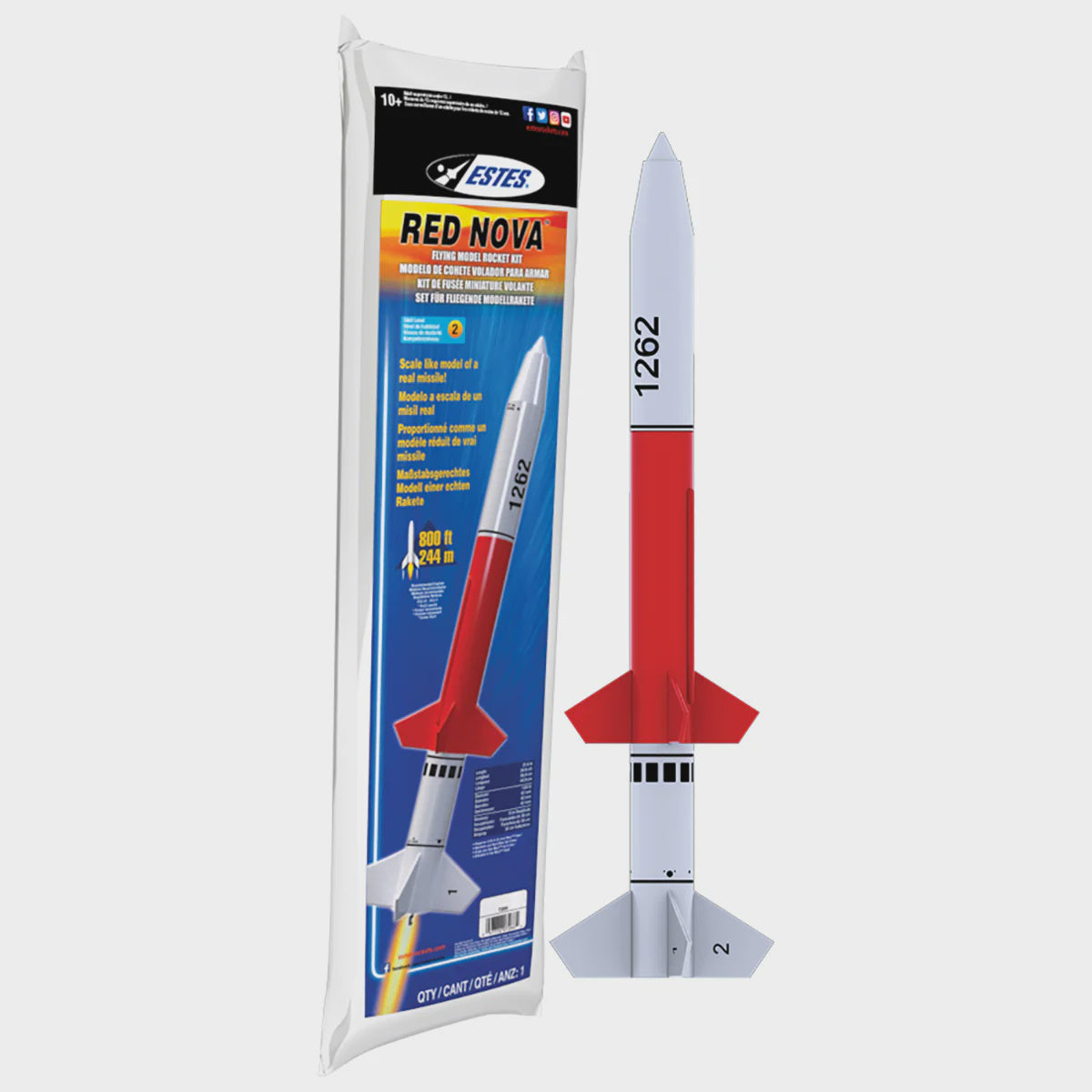 Estes Red Nova Rocket Kit Skill Level 2 - EST7266