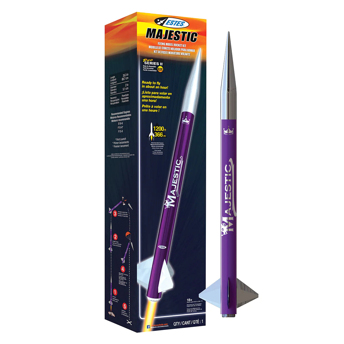 Estes, Pro Series II E2X® Majestic Model Rocket Kit