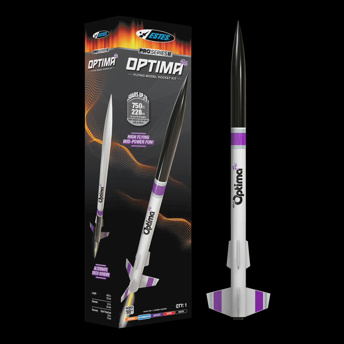 Estes Pro Series II Optima Model Rocket Kit - Intermediate
