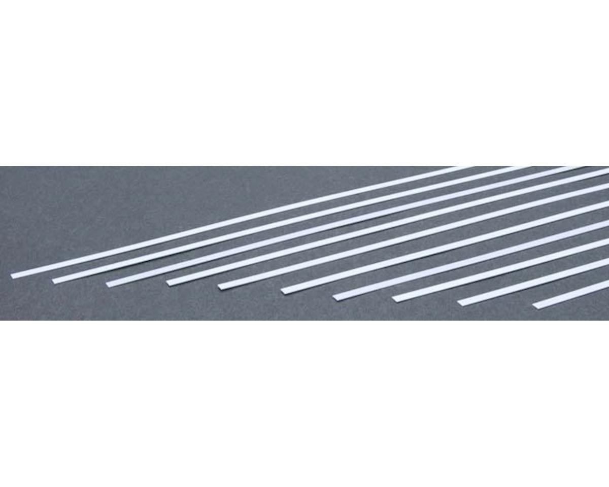 Evergreen Styrene Strip .010" Thick - 14" Long; pkg(10) -- x .125"