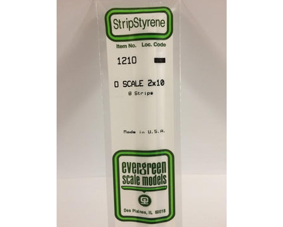 Evergreen Styrene Strips -- 2 x 10" 5.1 x 25.4cm pkg(8)