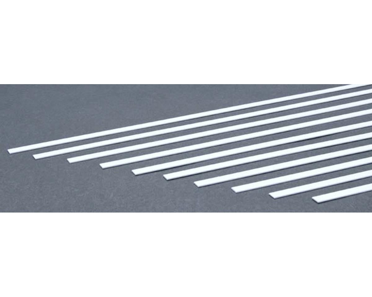 Evergreen Styrene Strip .030" Thick - 14" Long; pkg(10) -- x .250"