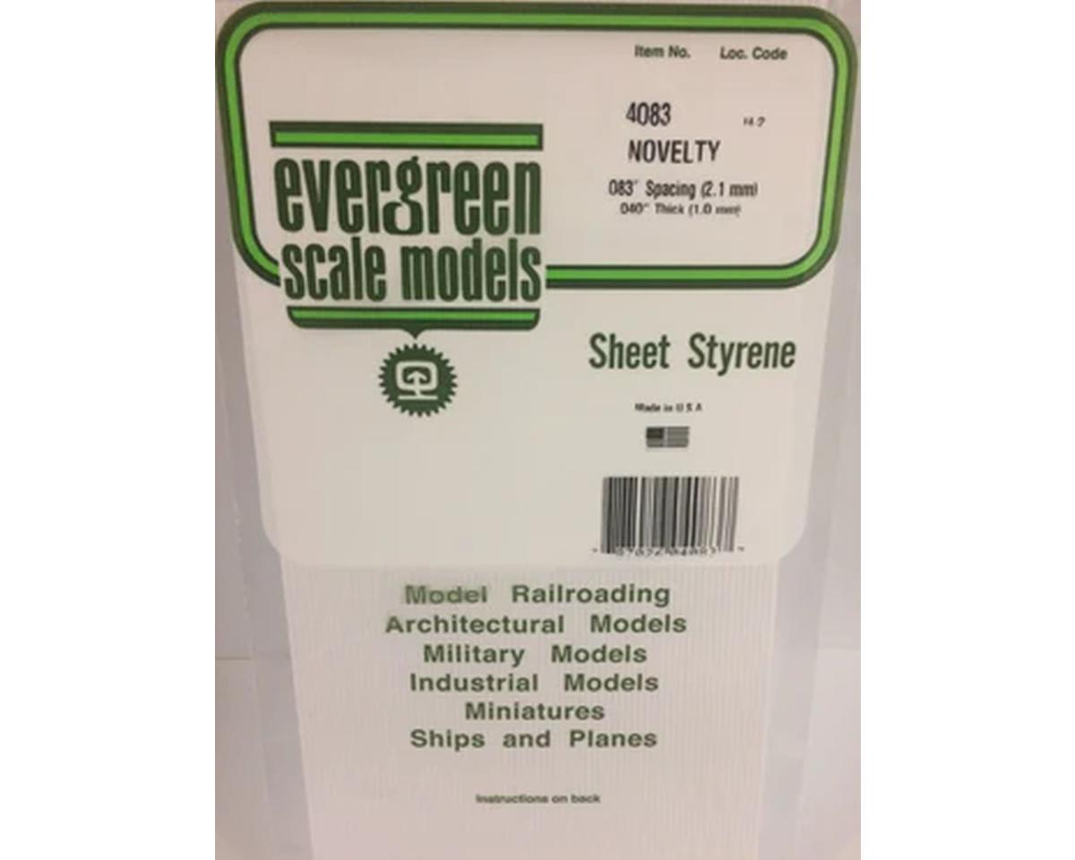 Evergreen Styrene Siding - Novelty Drop Siding (12 x 24 x .040") -- .083" Spacing