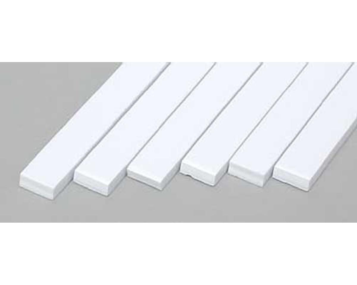 Evergreen Styrene Strip .100" Thick - 14" Long -- x .250" pkg(6)