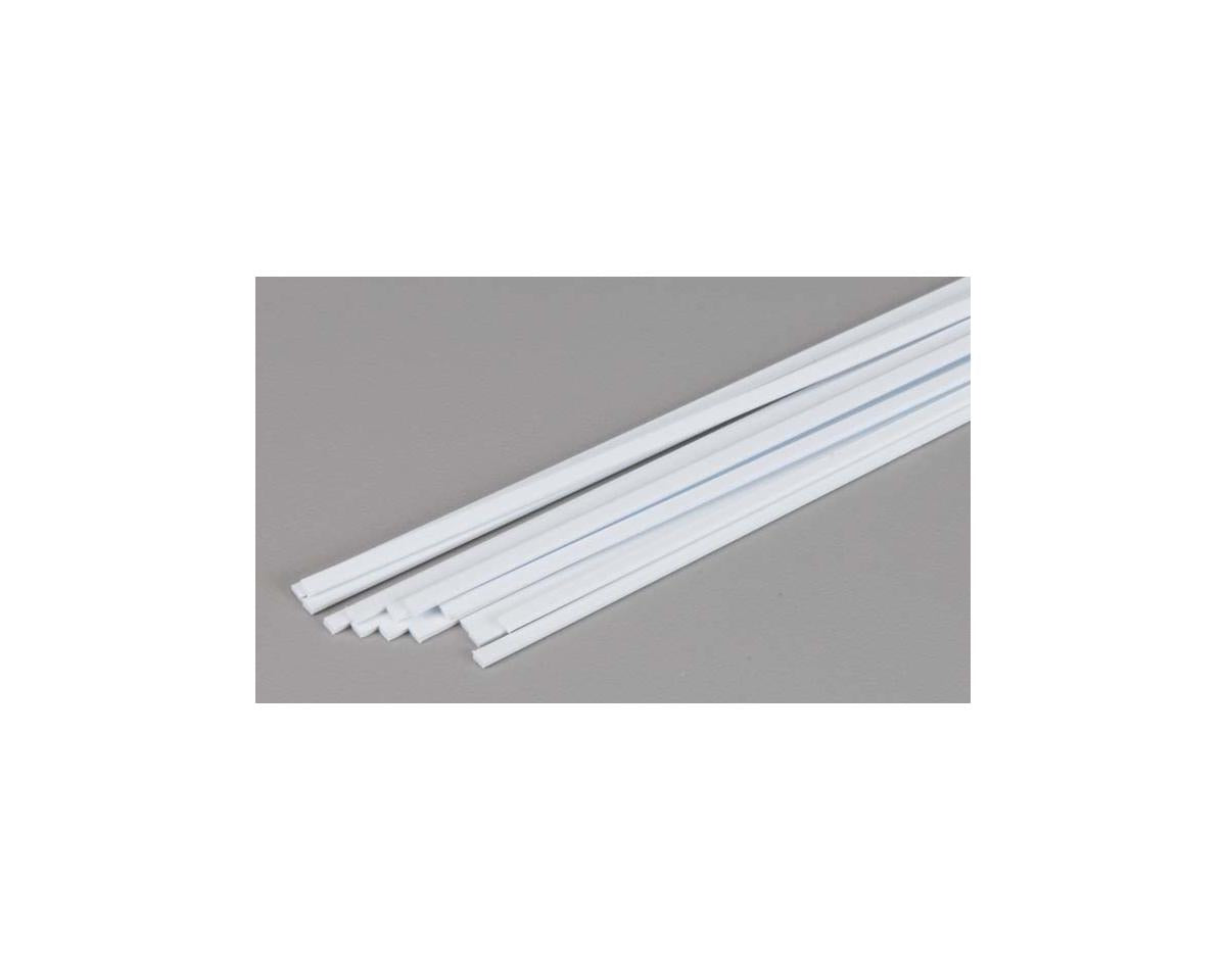 Evergreen Opaque White Styrene Strips .040" Thick, 24" Long -- .100" Wide pkg(15)