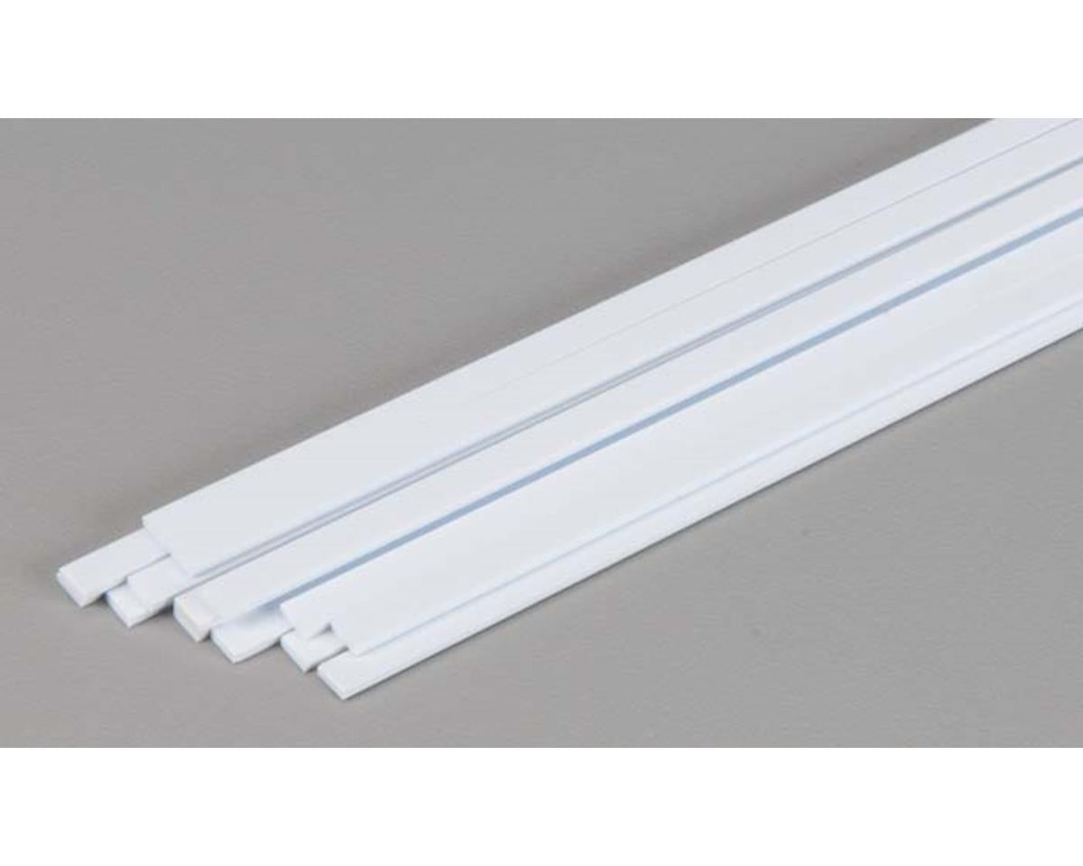 Evergreen Opaque White Styrene Strips .040" Thick, 24" Long -- .156" Wide pkg(14)