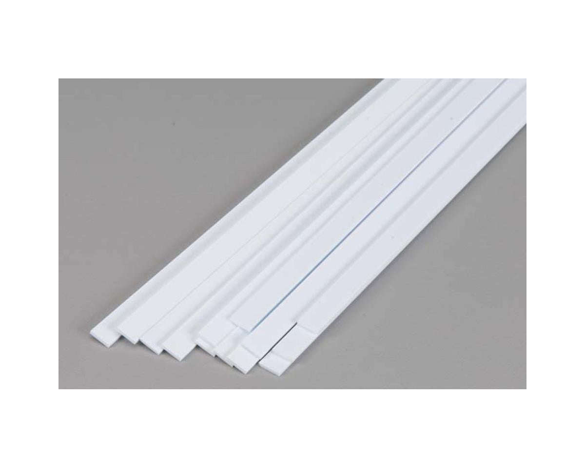 Evergreen Opaque White Styrene Strips .040" Thick, 24" Long -- .250" Wide pkg(14)