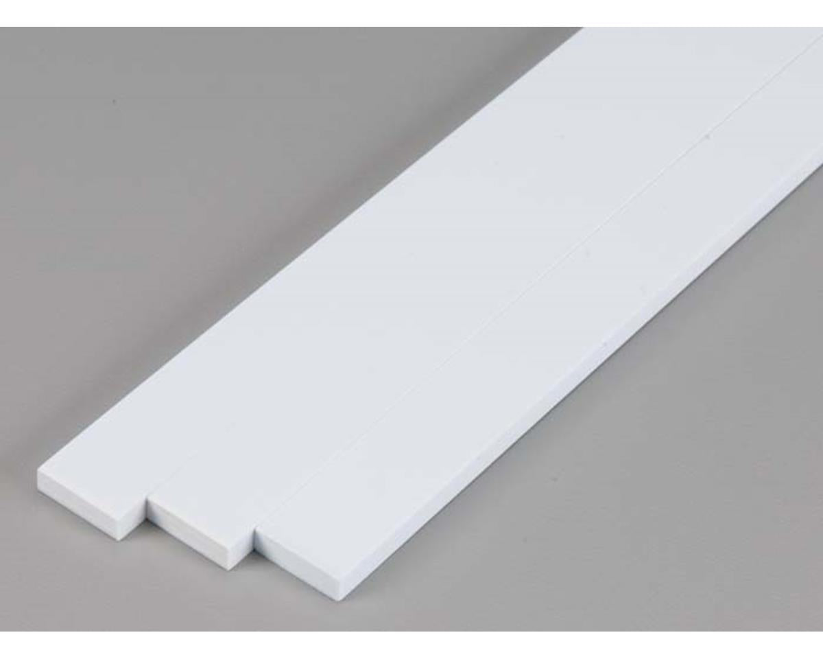 Evergreen Opaque White Styrene Strips .188" Thick, 24" Long -- .625" Wide pkg(3)