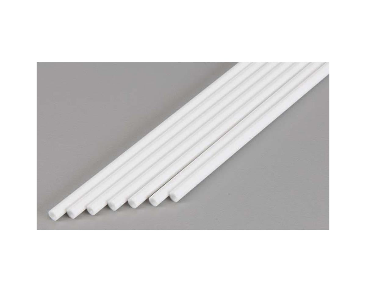 Evergreen Opaque White Styrene Tubes - 24" 61cm Long -- 5/32" .39cm Diameter pkg(7)