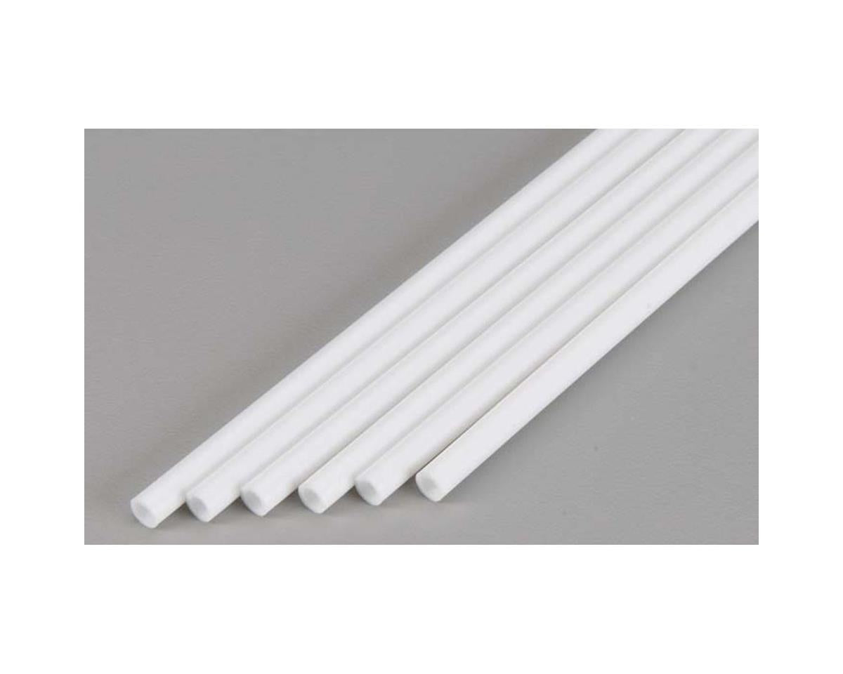 Evergreen Opaque White Styrene Tubes - 24" 61cm Long -- 3/16" .47cm Diameter pkg(6)