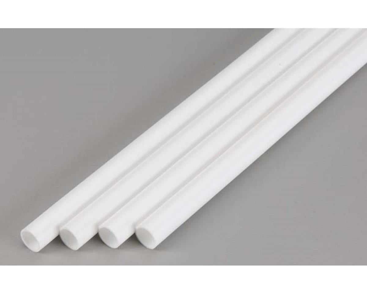 Evergreen Opaque White Styrene Tubes - 24" 61cm Long -- 11/32" .87cm Diameter pkg(4)