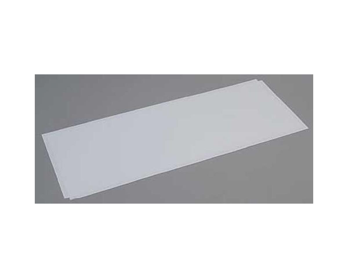 Evergreen Styrene Sheet - White - 8 x 21" 20.3 x 53.3cm -- .080" .20cm pkg(2)