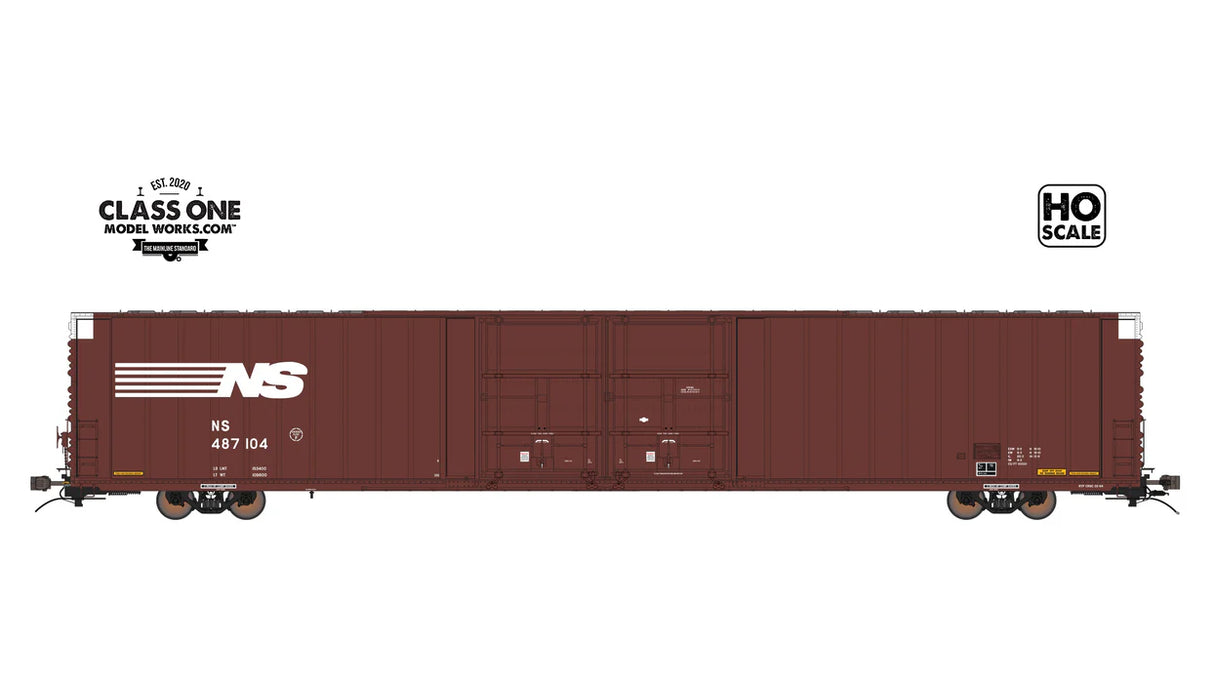 THRALL 86' HIGHCUBE BOXCAR - 4 DOOR - NORFOLK SOUTHERN - #487104