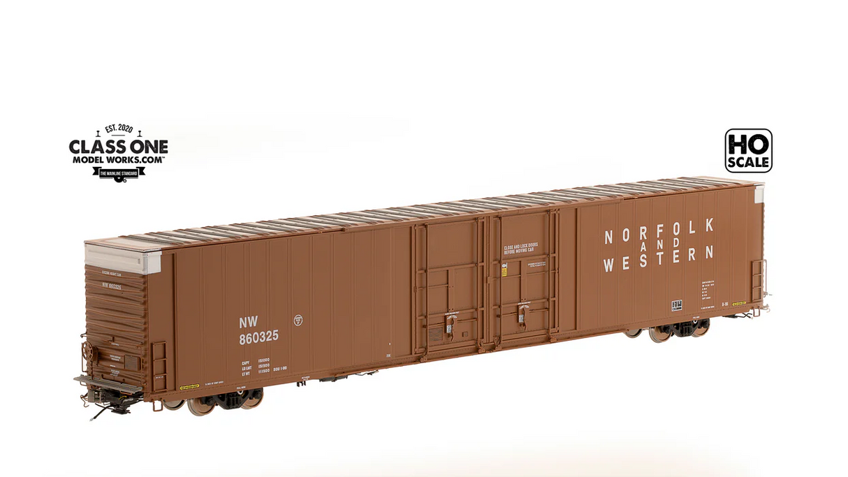 THRALL 86' HIGHCUBE BOXCAR - 4 DOOR - NORFOLK & WESTERN - #860325
