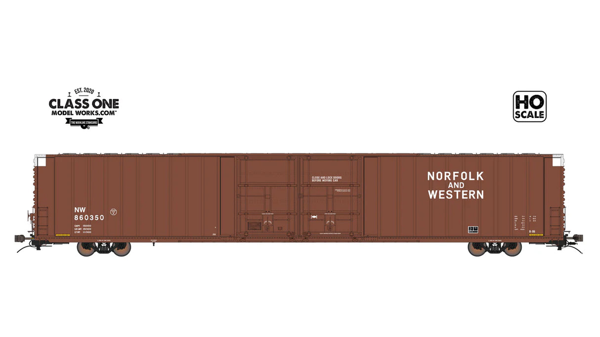 THRALL 86' HIGHCUBE BOXCAR - 4 DOOR - NORFOLK & WESTERN - #860350