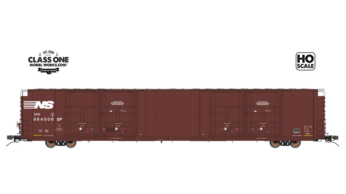 THRALL 86' HIGHCUBE BOXCAR - 8 DOOR - NORFOLK SOUTHERN - #864013