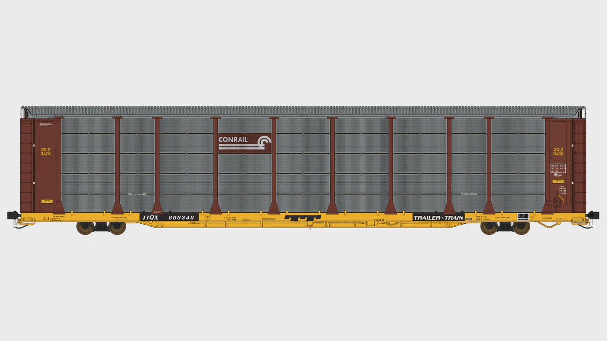 Class One Model Works HO Thrall 20-2 Autorack - Type A - Conrail (CR) TTQX 800340