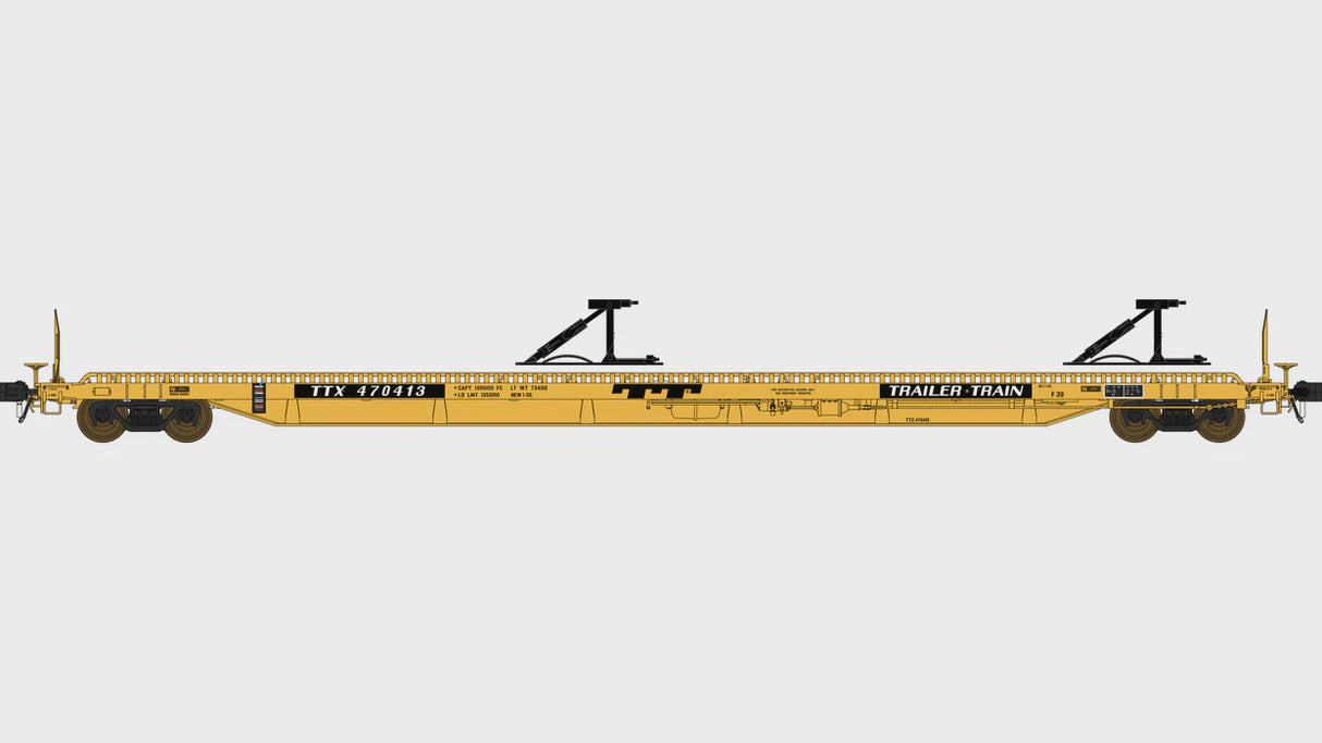Class One Model Works HO F39 Flatcar 75' - Trailer Train - TTX 470440
