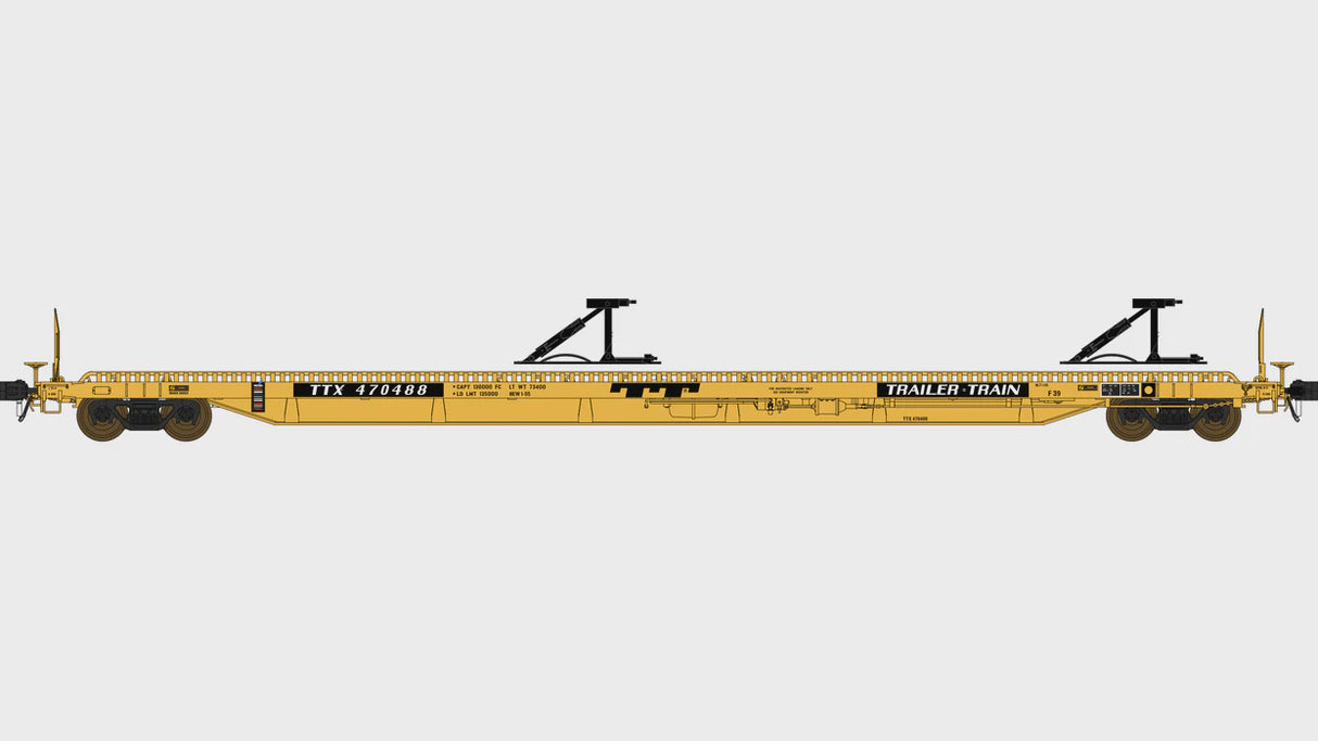Class One Model Works HO F39 Flatcar 75' - Trailer Train - TTX - Late 470515