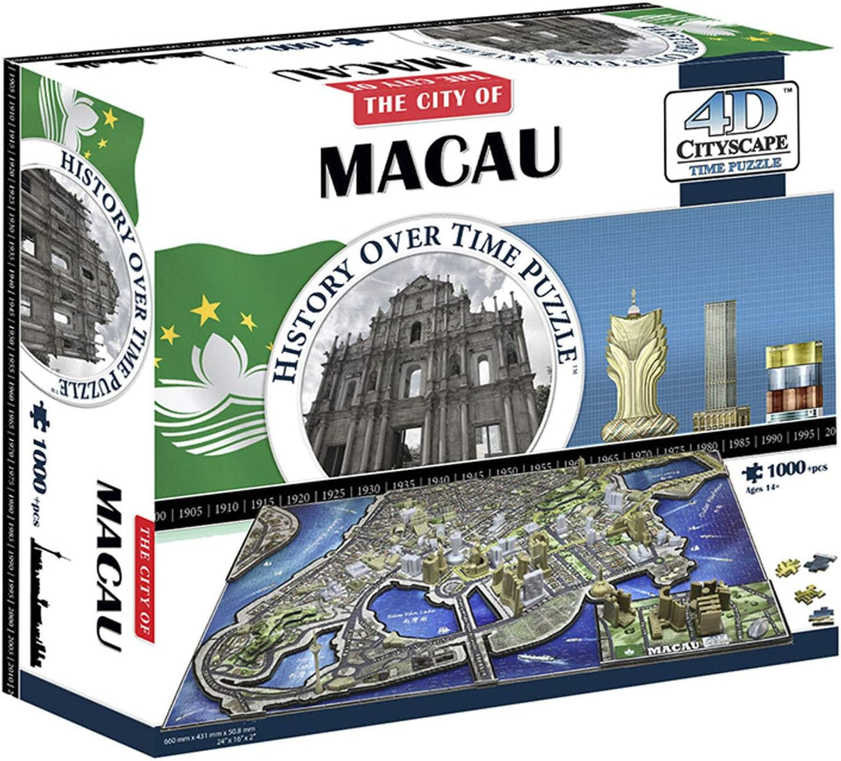 4D CITYSCAPE PUZZLES Macau China 1000+PCS Puzzle - FCSY4054