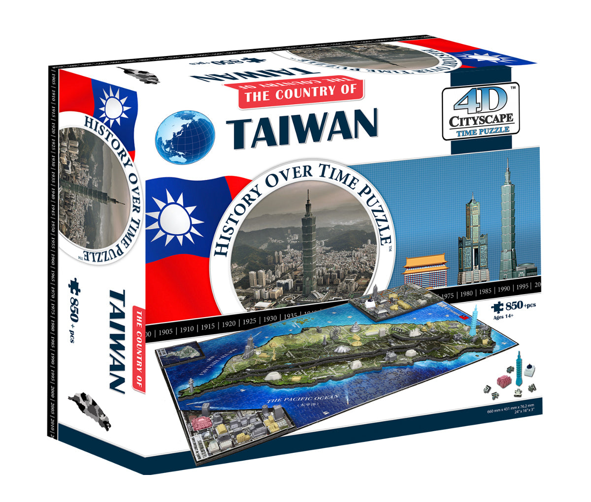4D CITYSCAPE PUZZLES 4D Taiwan 900+PCS Puzzle - FCSY4104