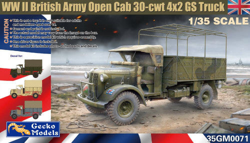 Gecko Models 1/35 WWII British Army Open Cab 30cwt 4x2 GS Truck - GKO350071