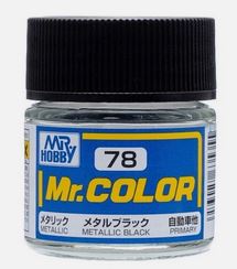 Mr Hobby Mr. Color 78 - Metal Black (Metallic/Primary Car) - 10ml