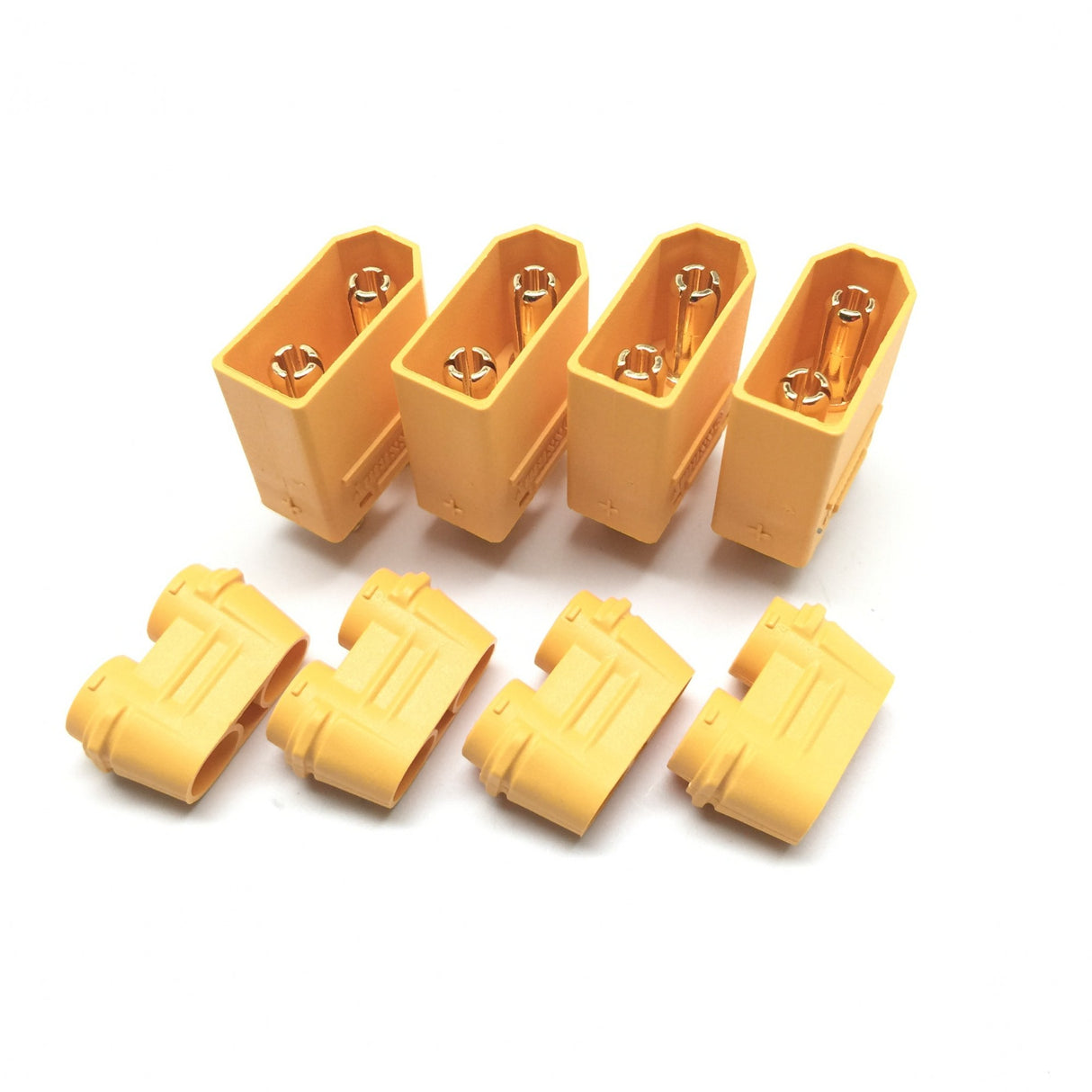 Maclan Maclan XT90 Connectors (4 Male) (Yellow) - HADMCL4113