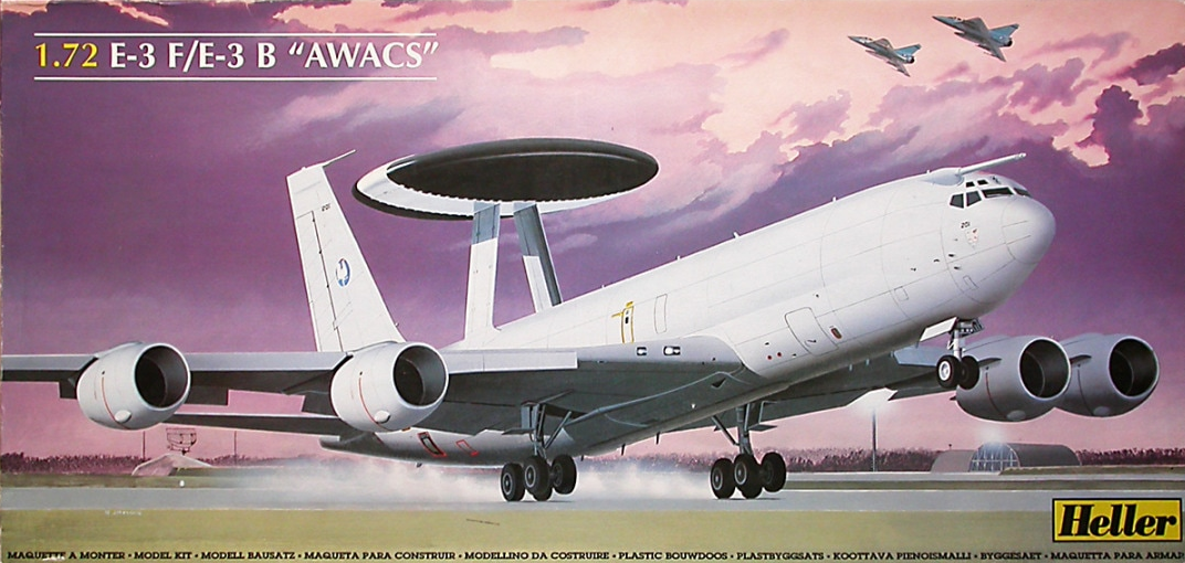 Heller 1:72 E-3F / E-3B AWACS Plastic Model Kit