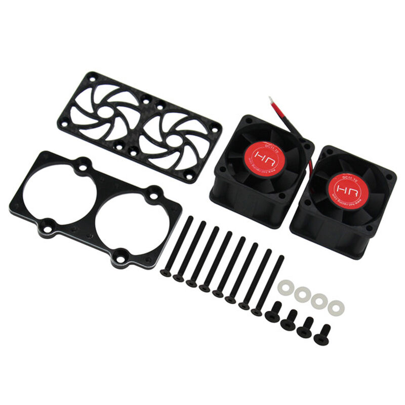 Hot Racing 3 Cell Twin 40mm Motor Cooling Fan Kit Arrma 1/5 - HRAAFE404TTF