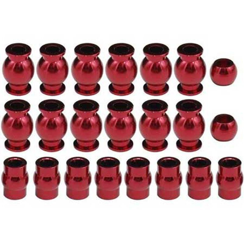 Hot Racing Aluminum Pivot Ball Set, for Arrma 1/10 4x4 (22pcs) - HRAATF160B02