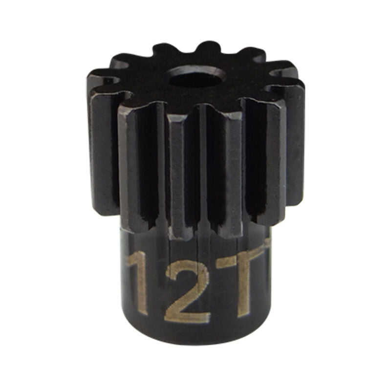 Hot Racing STEEL PINION GEAR 12T .6 MOD 2MM SHAFT - HRASDMD12M06