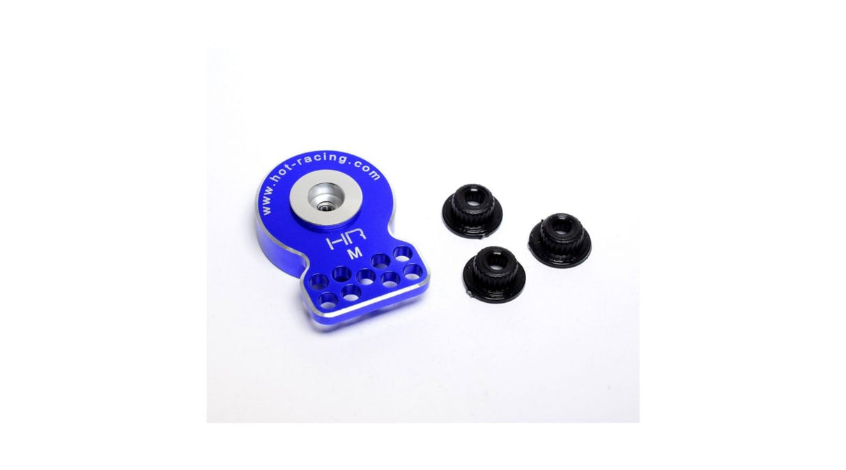 Hot Racing Medium Duty Aluminum Servo Saver (Blue) - HRASHS88M
