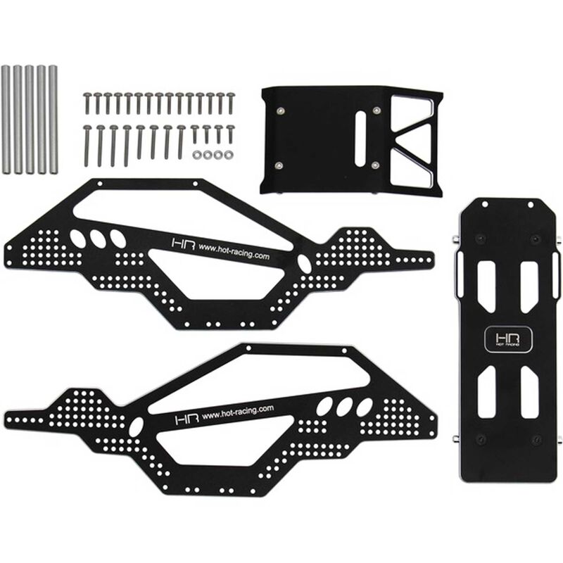 Hot Racing Aluminum Rock Racer Conversion Chassis- SCX24 - HRASXTF14RR01