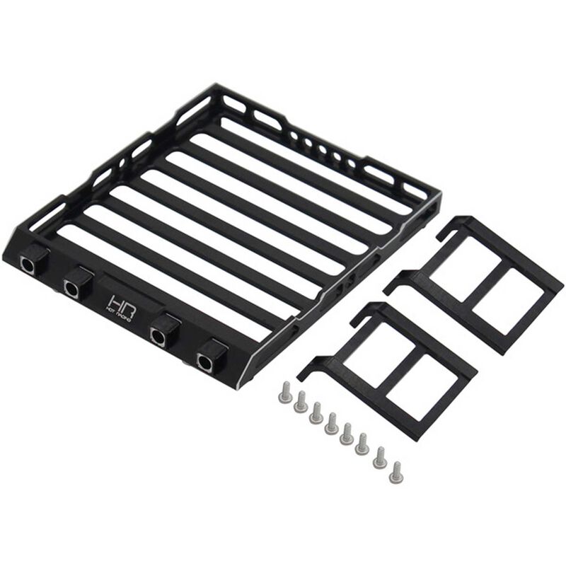 Hot Racing Aluminum Roof Rack with Light Bar SCX24 - HRASXTF282RR