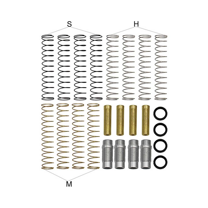 Hot Racing Conversion Threaded Tele shock Kit Scx24 - HRASXTF485TK04