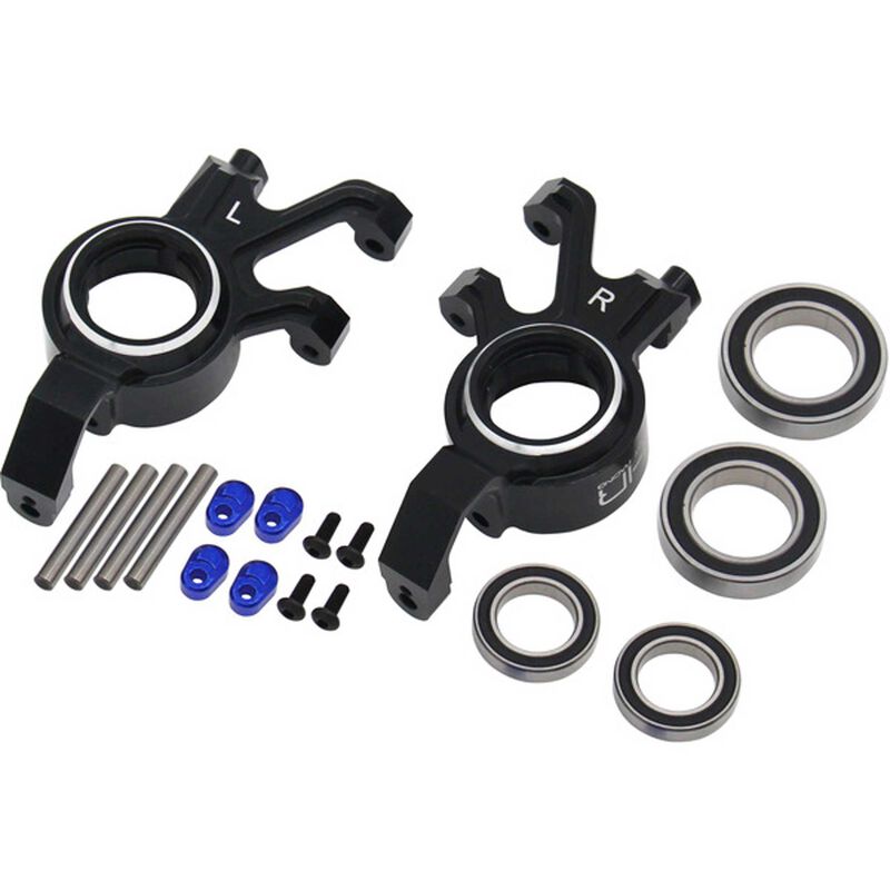 Hot Racing Aluminum Steering Blocks Over Size Bearing - HRAXMX21M01