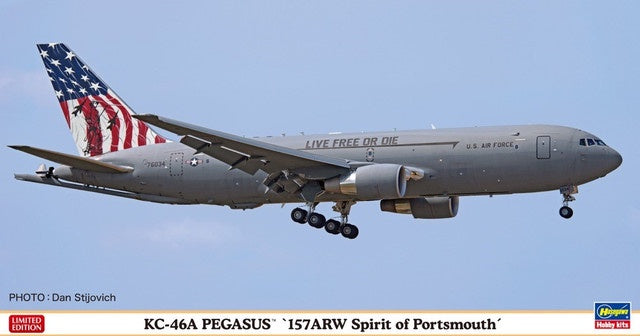 KC-46A Pegasus 157ARW Spirit of Portsmouth US Refueling Tanker Aircraft (Ltd Edition) 1/200 Hasegawa