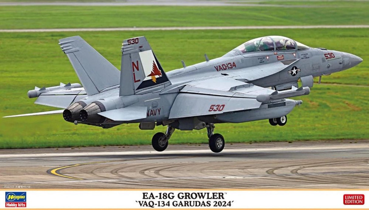 EA-18G Growler VAQ-134 Garudas 2024 Aircraft (Ltd Edition) 1/72 Hasegawa