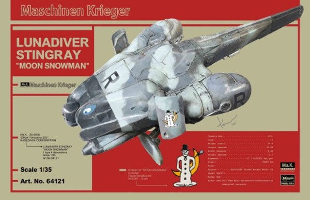 Maschinen Krieger Lunadiver Stingray Moon Snowman Fighter (Ltd Edition) 1/35 Hasegawa