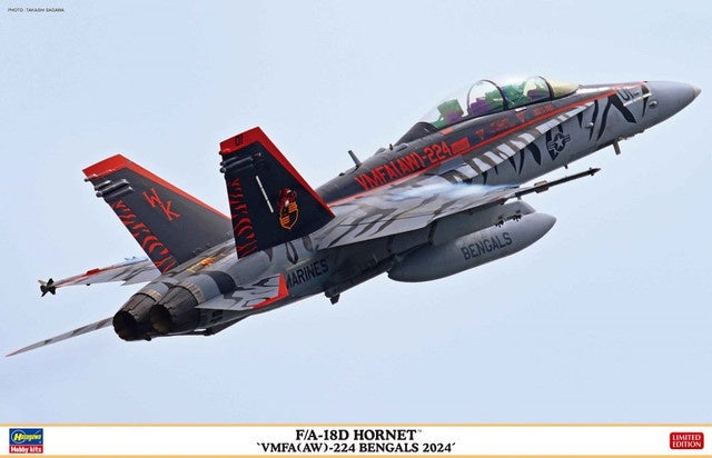 F/A-18D Hornet VMFA(AW)-224 Bengals 2024 Fighter 1/48 Hasegawa