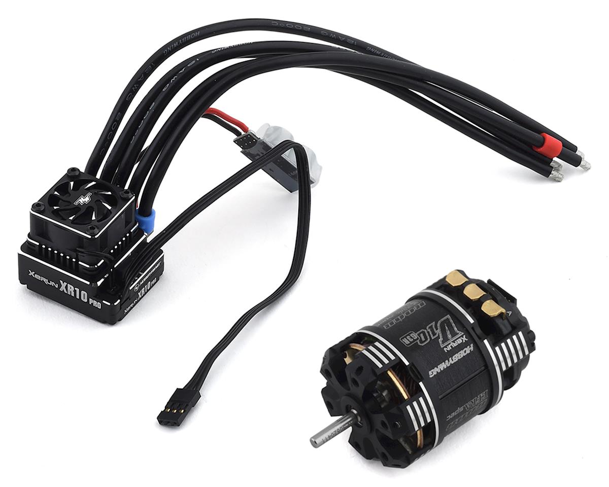 Hobbywing XR10 Pro Combo- XR10 Pro G2 ESC + V10 G3R 21.5T Sensored Brushless Motor - HWI38020288