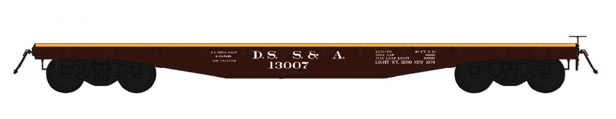 Intermountain Railway HO 42' Fishbelly Side Sill Flatcar - Ready to Run -- Duluth, South Shore & Atlantic (Boxcar Red)