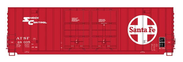 Intermountain Railway HOGunderson 50' Hi-Cube Double-Plug Door Boxcar - Ready to Run - Value Line -- Santa Fe (1985, red, white, Large Circle/Cross Logo)